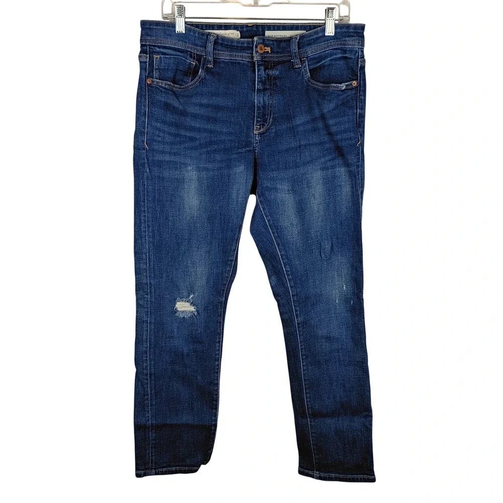 Pilcro and the Letterpress Anthropologie Slim Boyfriend Jeans Medium Wash 30